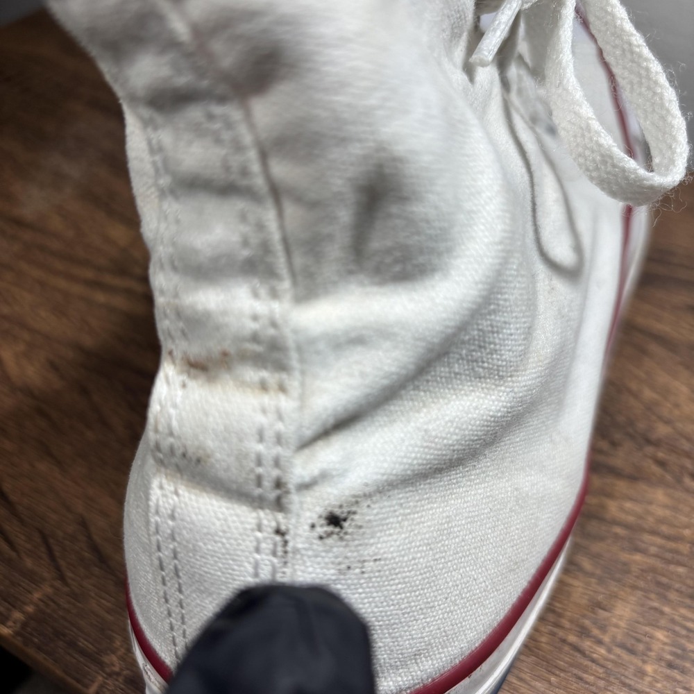 Converse Chuck Taylor All Star High Top Shoes Mens 11.5 Womens 13.5 White Canvas - Picture 10 of 13